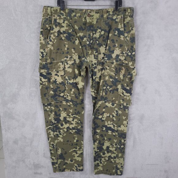 Levis 502 Pants Mens 38x30 Fits 38x28 Taper Hybrid Cargo Camo Adjustable Waist - Picture 1 of 16